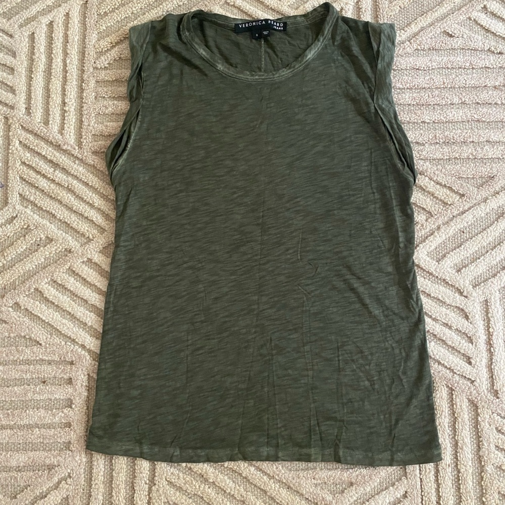 Veronica Beard Olive Muscle Tee